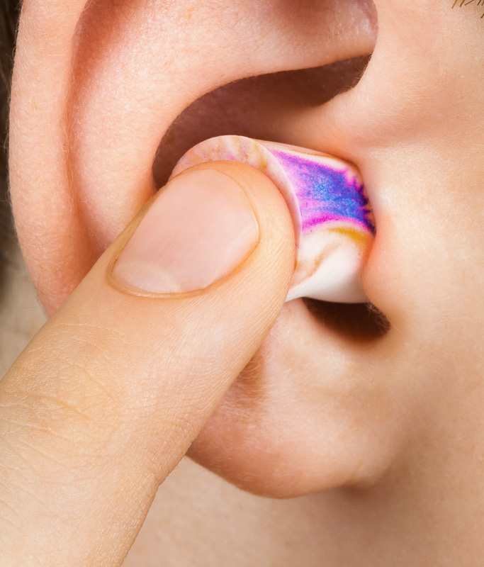 SparkPlugs Gehörschutz einsetzen